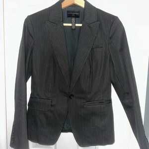 Banana Republic Charcoal Pinstripe Blazer